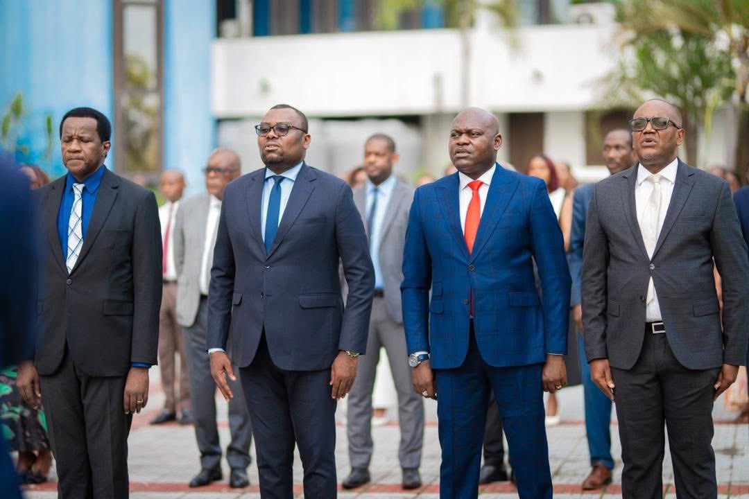Cérémonie de levée des couleurs ce jour, lundi 12 janvier 2026 🇬🇦.