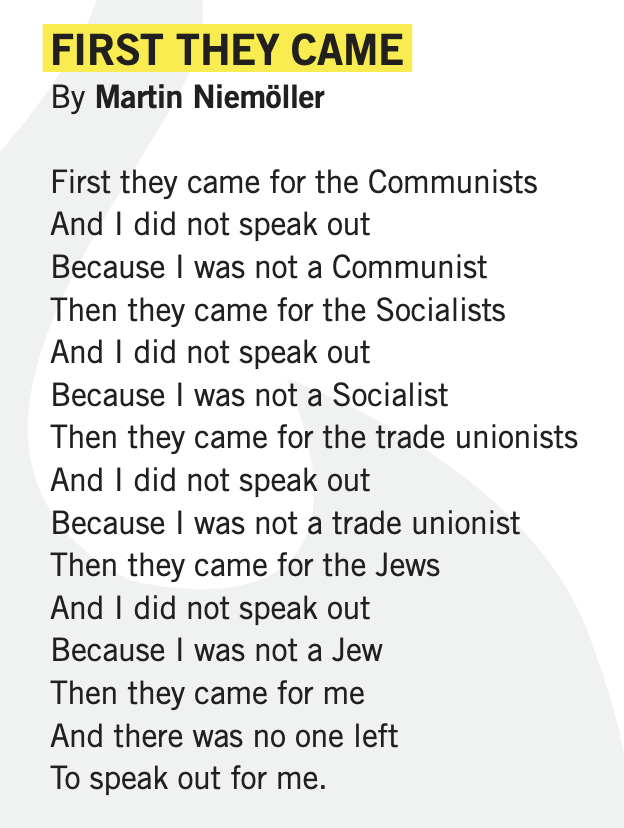 HenrikZeberg's tweet photo. I have always wondered why the great German people could fall into the hands of fascism in the 1930s.

Why nobody said stop - at some point?

The Nazis got 33.1% of the voters in 1933. 

The "silent 67% majority" then let the rest happen. Nobody really spoke out. 

The violations of people's rights became more and more apparent.  

Until the point where it was way too late.

History suggests that democracy is rarely lost in one moment, but quietly, when silence feels safer than speaking.

I am utterly concerned about the direction of events at the moment!
