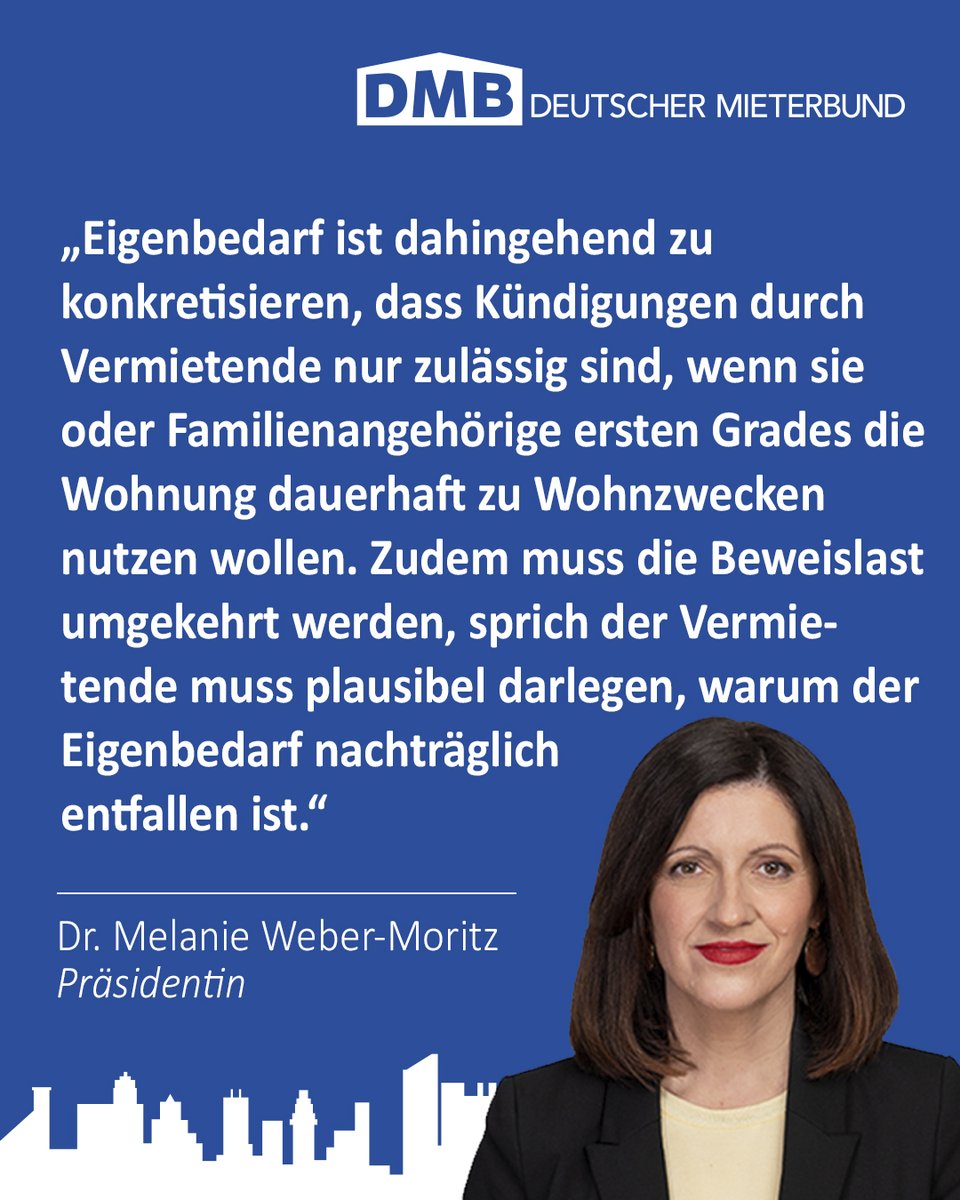 Prozessstatistik des <a href="/DMBMieterbund/">Deutscher Mieterbund</a> zeigt: Prozesse zu Eigenbedarfskündigungen hatten im Jahr 2025 einen Anteil von 6,8 % an der Gesamtzahl der Mietrechtsprozesse und waren damit Streitgegenstand Nr. 5. <a href="/mwebermoritz/">Melanie Weber-Moritz</a> fordert eine Reform des Eigenbedarfs 👉 mieterbund.de/aktuelles/meld…