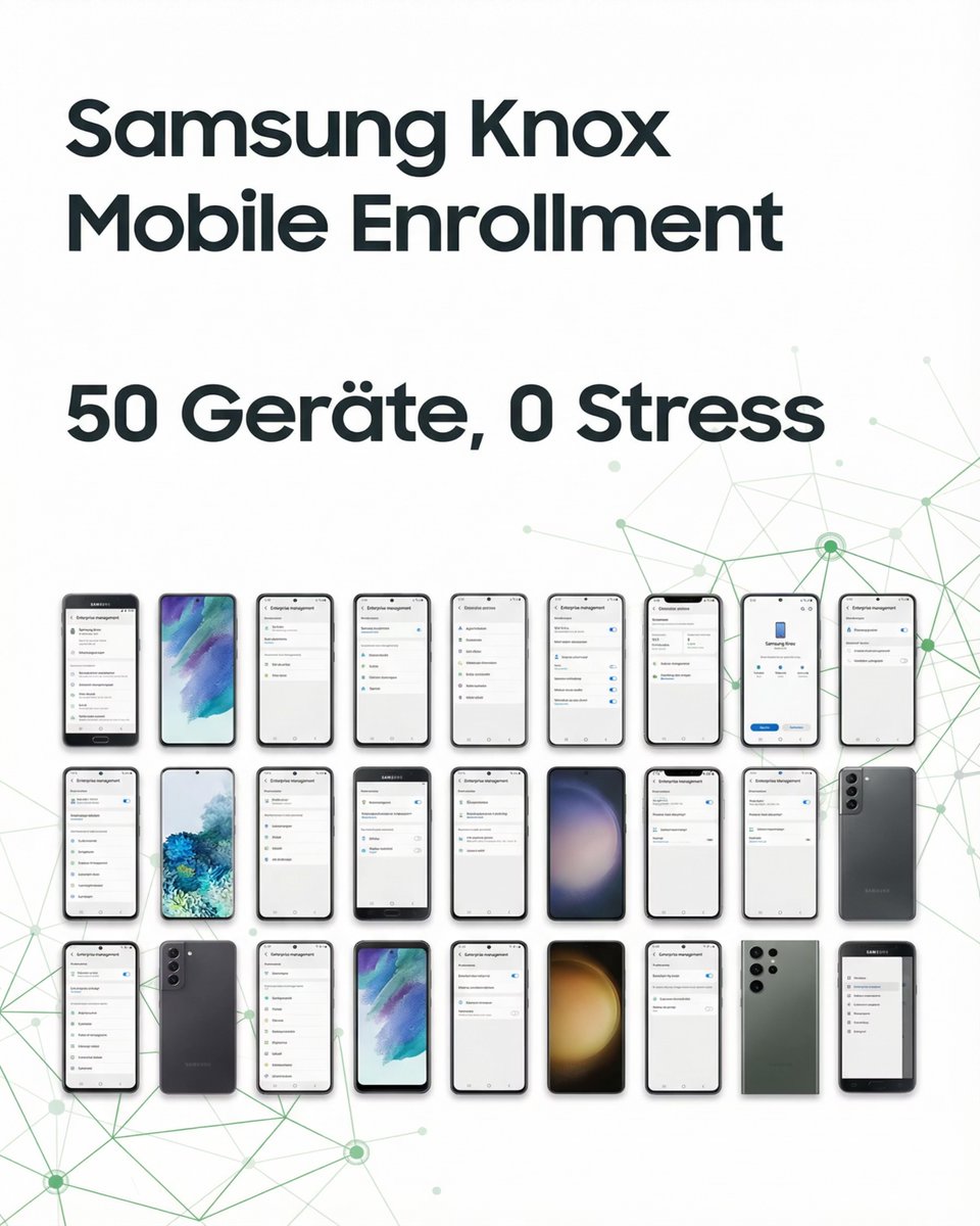 50 neue Samsung-Smartphones und 0 Stress? Mit Knox Mobile Enrollment (KME) wird der Rollout zum Selbstläufer. Alle Details im Blog: anyplace-it.de/samsung-knox-m…

#SamsungKnox #MobileDeviceManagement #KME #ITAdministration #ZeroTouchDeployment #SmartphoneRollout