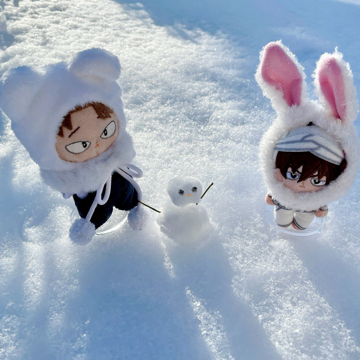 雪だるまは子守り軍師さまと作ったんだよね🐻‍❄️⛄️🐰