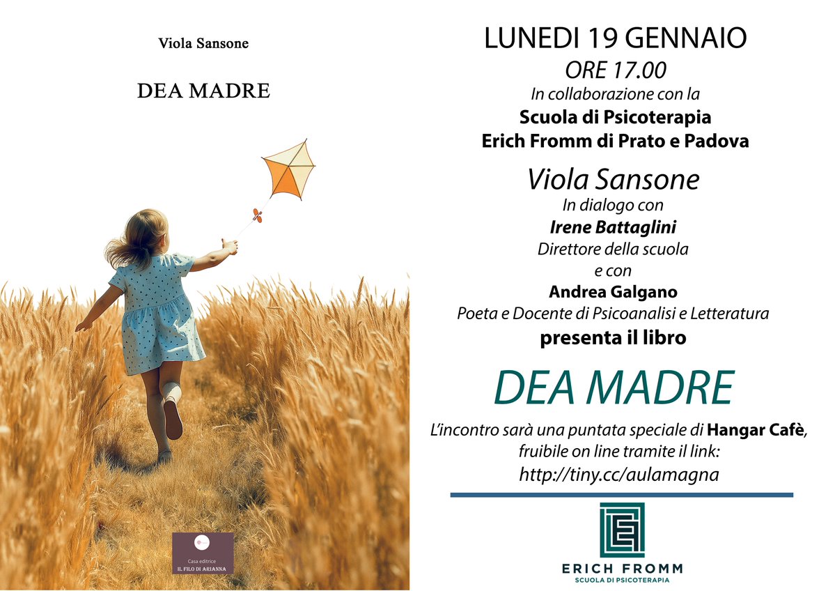 Oggi ore 17-18:30 HANGAR CAFE’ speciale con tirocinanti e allievi, presentazione di Dea Madre di Viola Sansone, a cura di <a href="/AndreaGalgano_3/">Andrea Galgano</a> e Irene Battaglini