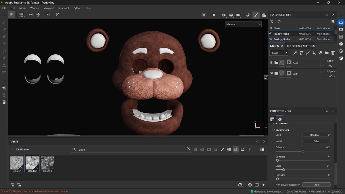 Yaayy Freddy texturing