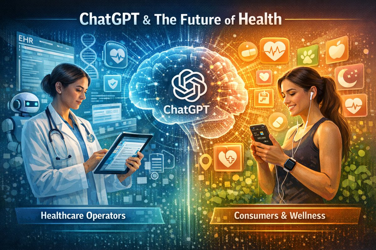 OpenAI’s health move isn’t about replacing doctors.
It’s about fixing a broken first step in healthcare.
Consumers get:
• Less Googling
• More clarity from their own data
Operators get:
• Better-prepared patients
• Stronger engagement
#HealthTech #AI #DigitalHealth #Wellness