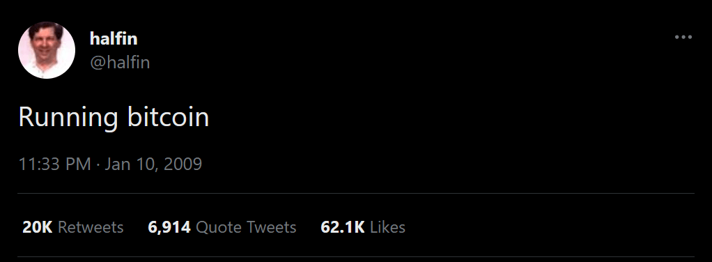 BitFuFuOfficial's tweet image. January 12, 2009. Bitcoin was worth nothing.

Two curious minds tested an idea and made the first Bitcoin transaction in history.

Every great system begins with an experiment, born from humanity’s curiosity about the future.

#Bitcoin #BitcoinRunningDay #FirstTransaction