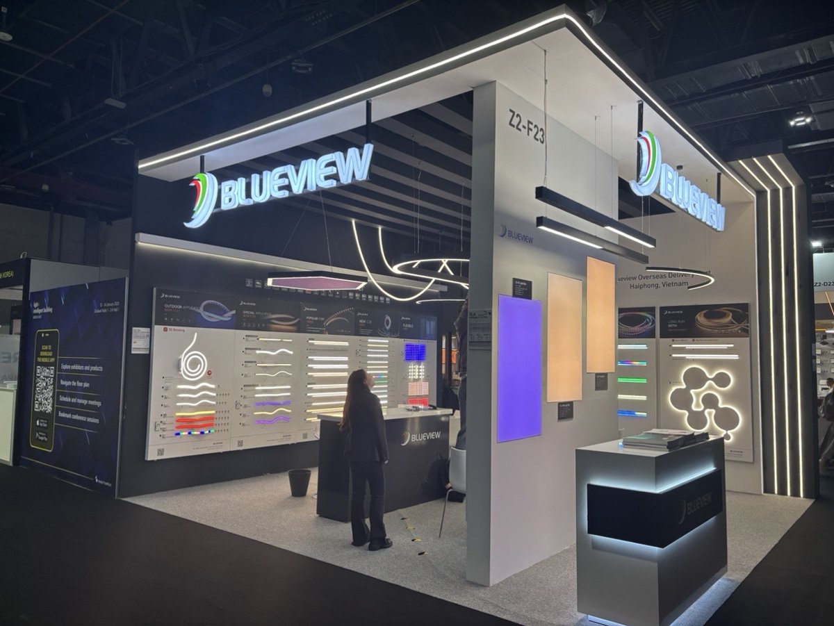 Light + Intelligent Building Middle East 2026
📷 Dubai World Trade Centre
📷 January 12–14, 2026
📷 Booth No. Z2-F23
Today marks the first day of the exhibition!
Blueview warmly welcomes you to visit our booth at Z2-F23. 
#Dubai #LEDlight #expo #LEDstrip #lightingsolution