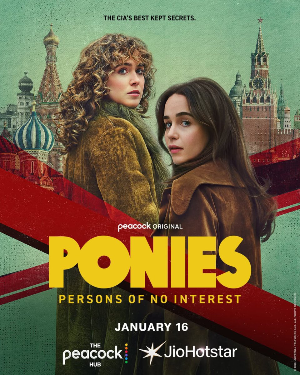 AllInOneOTT's tweet photo. #PeacockOriginal New Series #Ponies Streaming From 16th January On #Jiohotstar.

Starring: #EmiliaClarke, #HaleyLuRichardson, #AdrianLester, #ArtjomGilz, #NicholasPodany, #PetroNinovskyi &amp; More.
Created By #SusannaFogel &amp; #DavidIserson.

#PoniesOnJiohotstar #AllInOneOTT https://t.co/HT7Xd3Hd5J