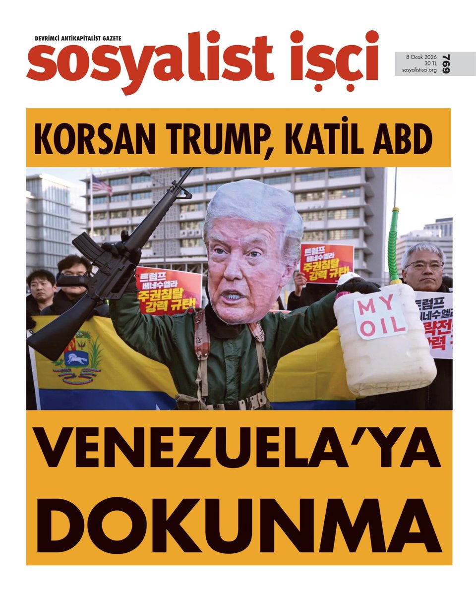 dsip___'s tweet image. 🆕 Sosyalist İşçi'nin yeni sayısı çıktı:

🔊 Korsan Trump, Katil ABD