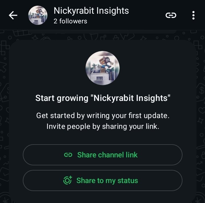 nickyrabit's tweet image. Kutokana na maoni ya watu.

Nimefungua WhatsApp Channel
Itakayokuwa inacontent zilizochujwa vizuri za Technology pamoja na Uwekezaji wa Hisa, Bonds Crypto

Wapenzi wa WhatsApp Channels 
Karibuni sana 
whatsapp.com/channel/0029Vb…

Inspiration from @gabyconscious