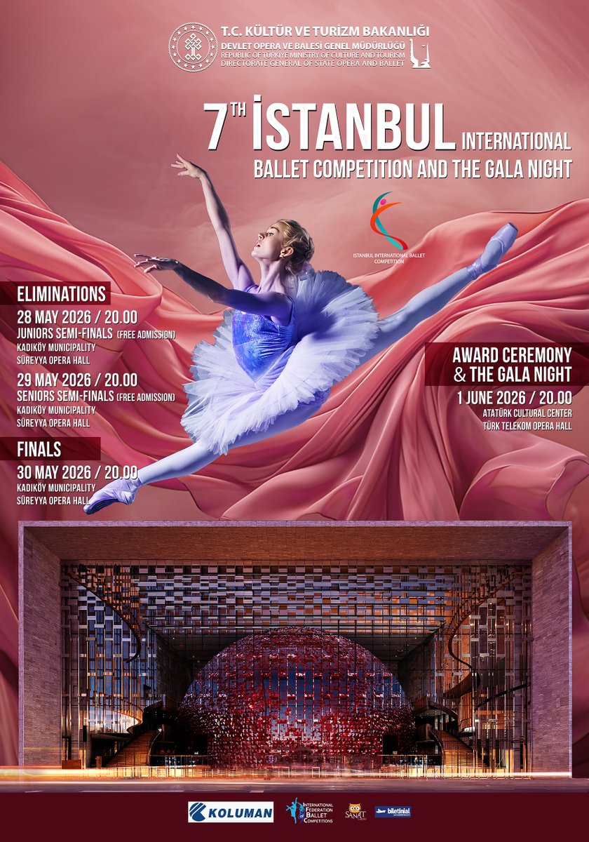 “7th Istanbul International Ballet Competition”
28.05.2026-01.06.2026 ⬇️