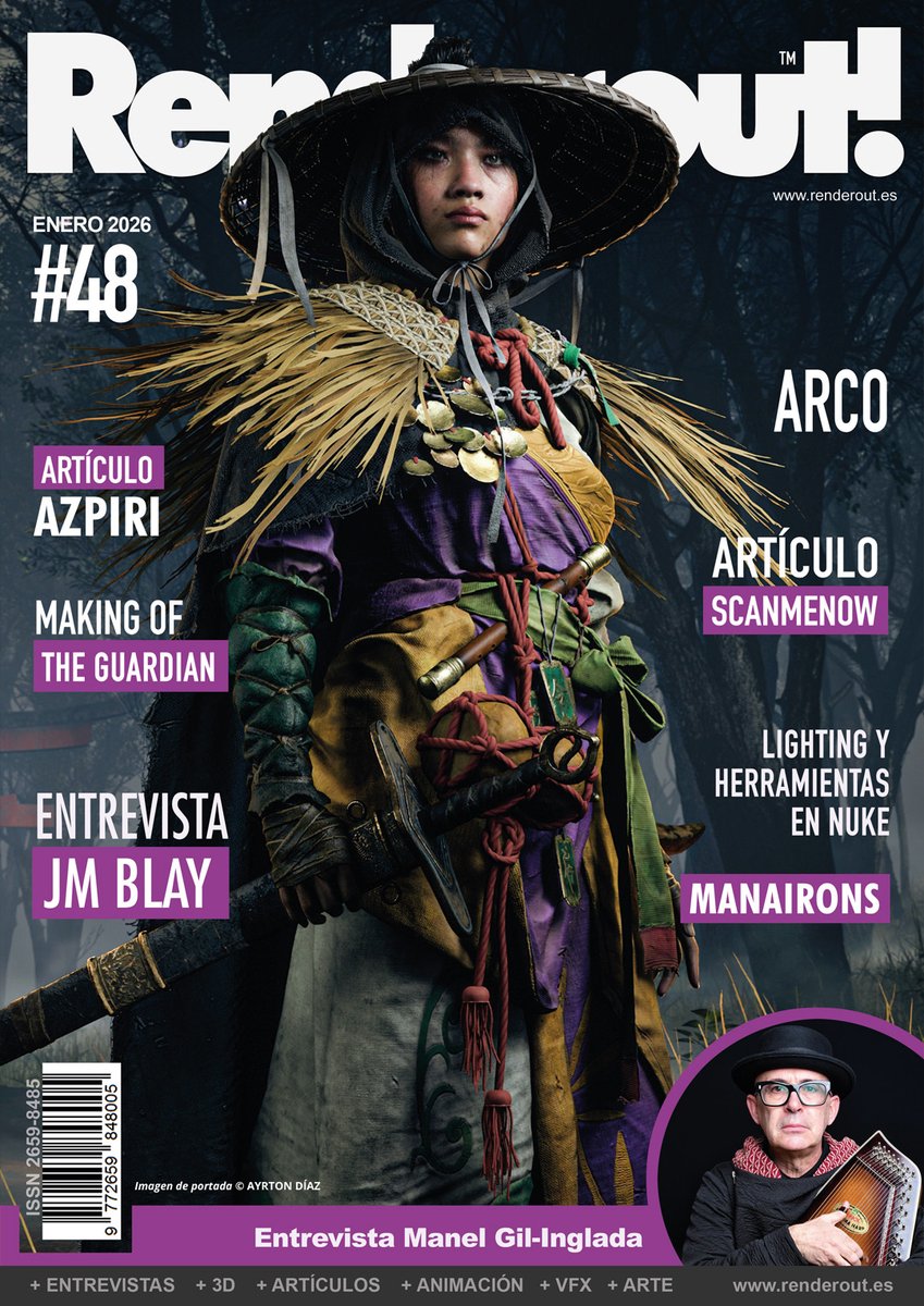 ¡Descarga YA la revista del mes de ENERO 2026 desde nuestra web! (renderout.es)
⠀
En este número os traemos artículos  sobre la película ARCO, ScanMeNow, Azpiri, entrevistas a Manel Gil-Inglada y a JM BLay, making of como "The Guardin" y mucho más… 🎥🖥🎨