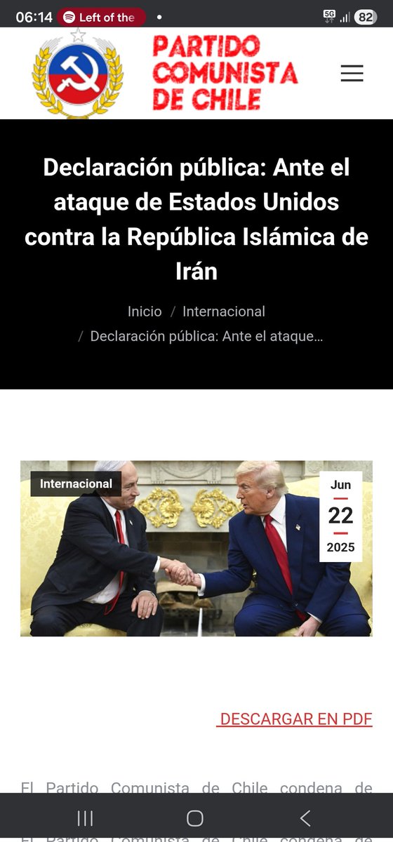 El Partido Comunista de Chile no sólo celebra la dictadura cubana también ha solidarizado recientemente contra la tiranía de Irán que trata a las mujeres como seres inferiores y asesina a miles de manifestantes.
De la que nos salvamos con Jara! share.google/umfF17nTzReOus…