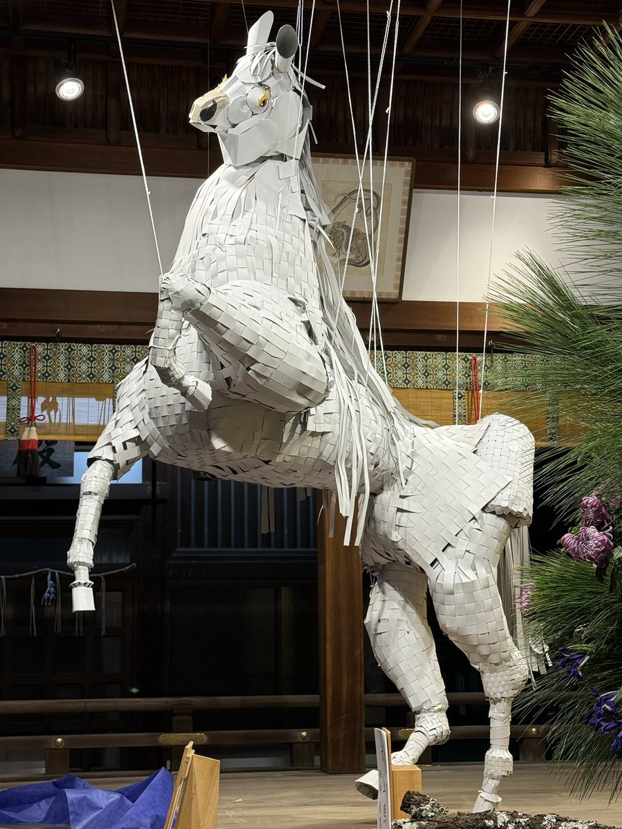 田中道男氏の切り絵アート「天空馬」