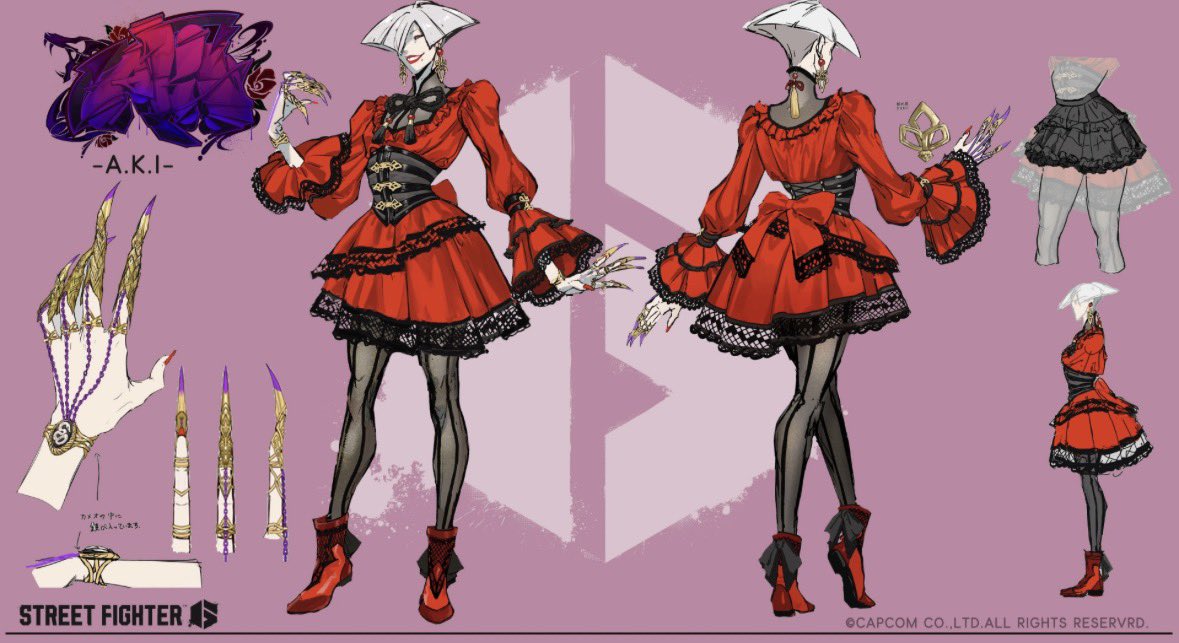 WomenofSFseries's tweet image. A.K.I outfits 1,2,3, and 4
#SF6