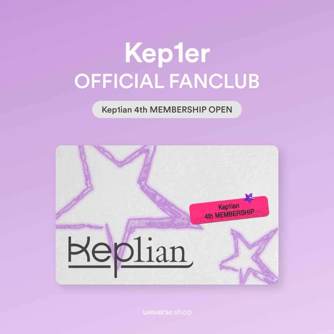 weverseshop's tweet image. #Kep1er (@official_kep1er) 공식 팬클럽
Kep1ian 4th MEMBERSHIP 가입 안내💗
#케플러 의 네 번째 멤버십에 가입하고, Kep1ian가 되어 멤버십의 다양한 혜택을 누려보세요!🙌

🗓️ 가입 기간 : 1월 12일(월) 2 PM ~ 1월 31일(토) 11:59 PM (KST)
🛒#WeverseShop : go.weverse.io/qt3S/52u0y1gg