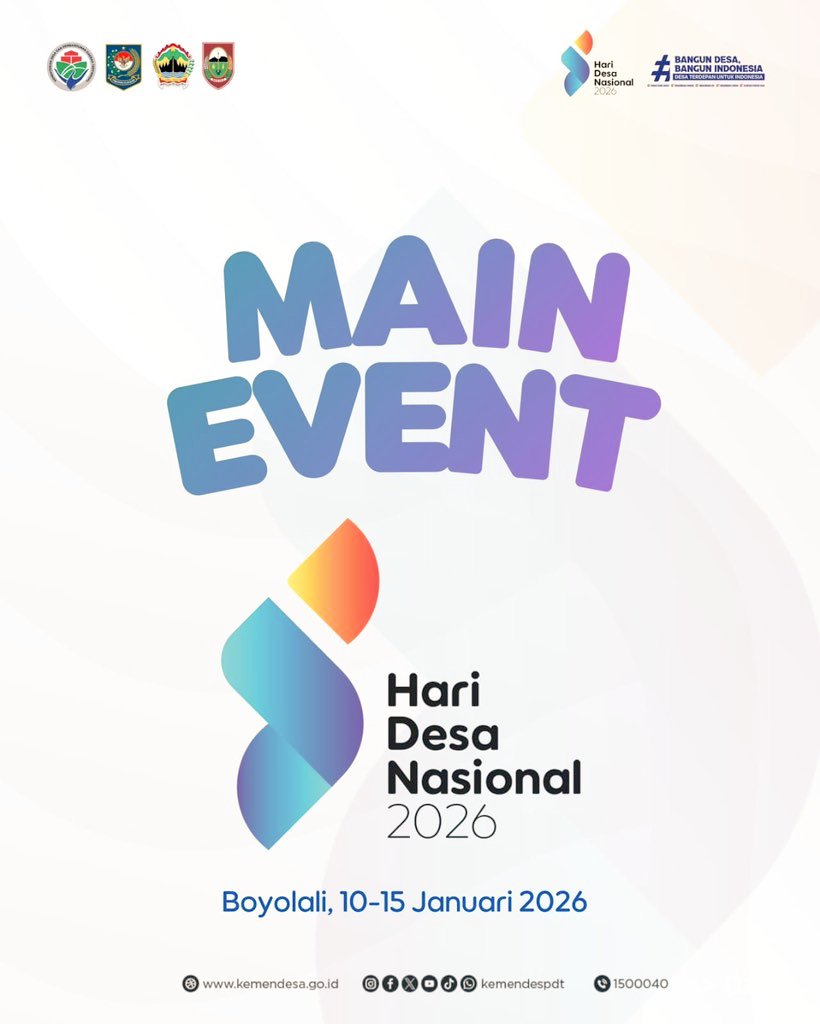 SPMan_Man's tweet image. SEMARAKKAN HARI DESA 
dgn  *Hari Desa Wujudkan Desa Menjadi Garda Terdepan Indonesia*
@PrabowoSubianto 
@GibranRakabuming
@YandriSusanto
@ArizaPatria
@KementerianDesaPDT
@BPSDMKemendesaPDT
@DesaPesonaNusantara
#HariDesaNasional2026
#PendampingDesaHebat
#TPPKemendesaPDT