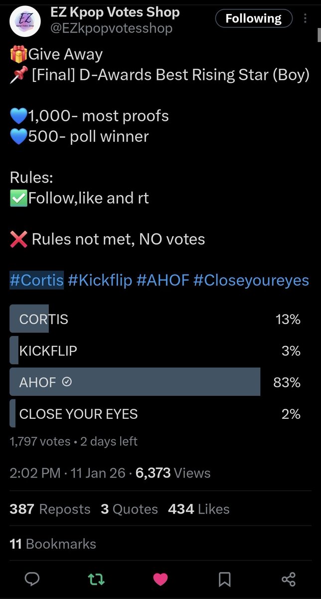 aceIXee's tweet photo. @EZkpopvotesshop #AHOF https://t.co/1zlaZ9GBko