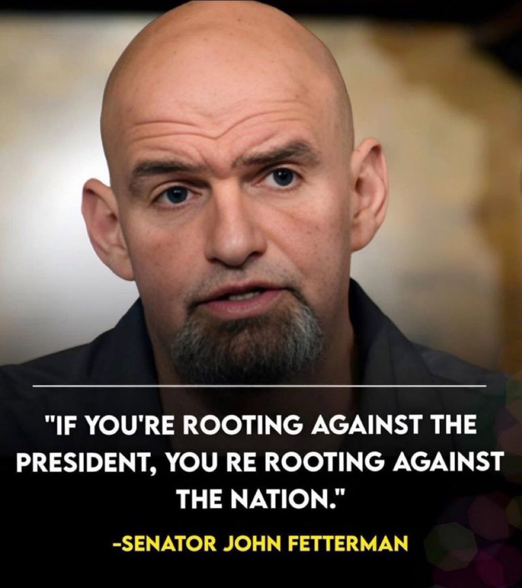 RealJDoe1's tweet photo. Is Senator Fetterman the only democrat that loves America? https://t.co/Jkj8ssMMAA