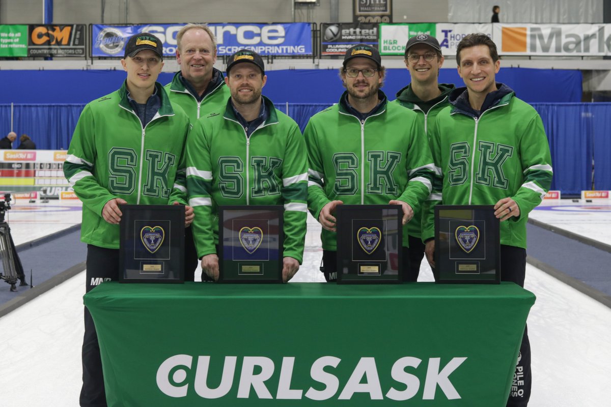 CURLSASK's tweet photo. 💚Meet your 2025 SaskTel Tankard Provincial Champions! 💚

Team Knapp will represent Team Saskatchewan at the 2026 Montanas Brier on February 27 - March 8, 2026!
🌾🏆

Congratulations!! Saskatchewan is cheering you on!! 📣👏

#SaskTelTankard 🩷🧡
#CURLSASK #WeAreAllTeamSas https://t.co/B2BxAsaK15