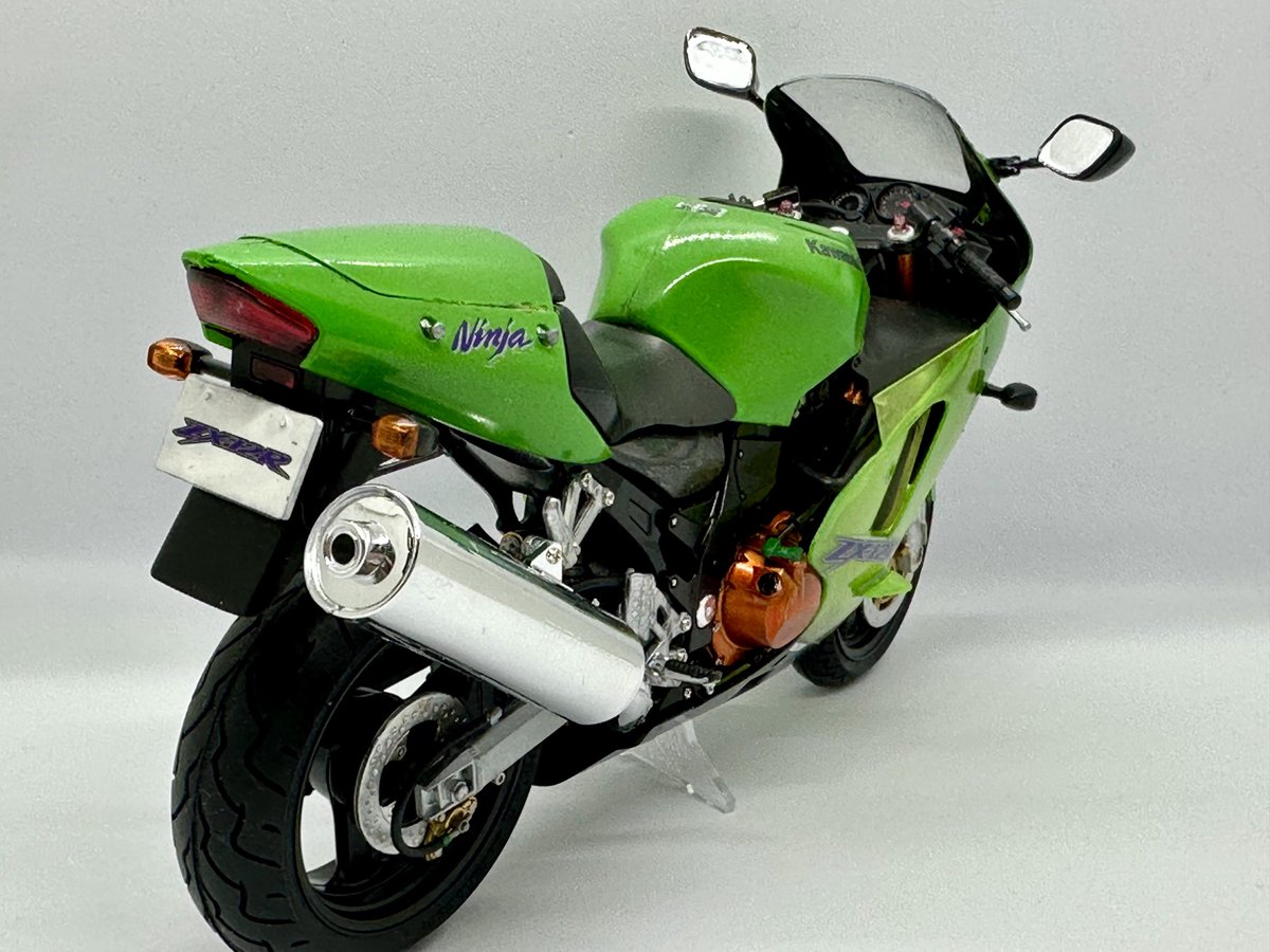 とも タミヤ さんの #プラモデル #カワサキ #ニンジャ ZX-12R、完成♪ 使い