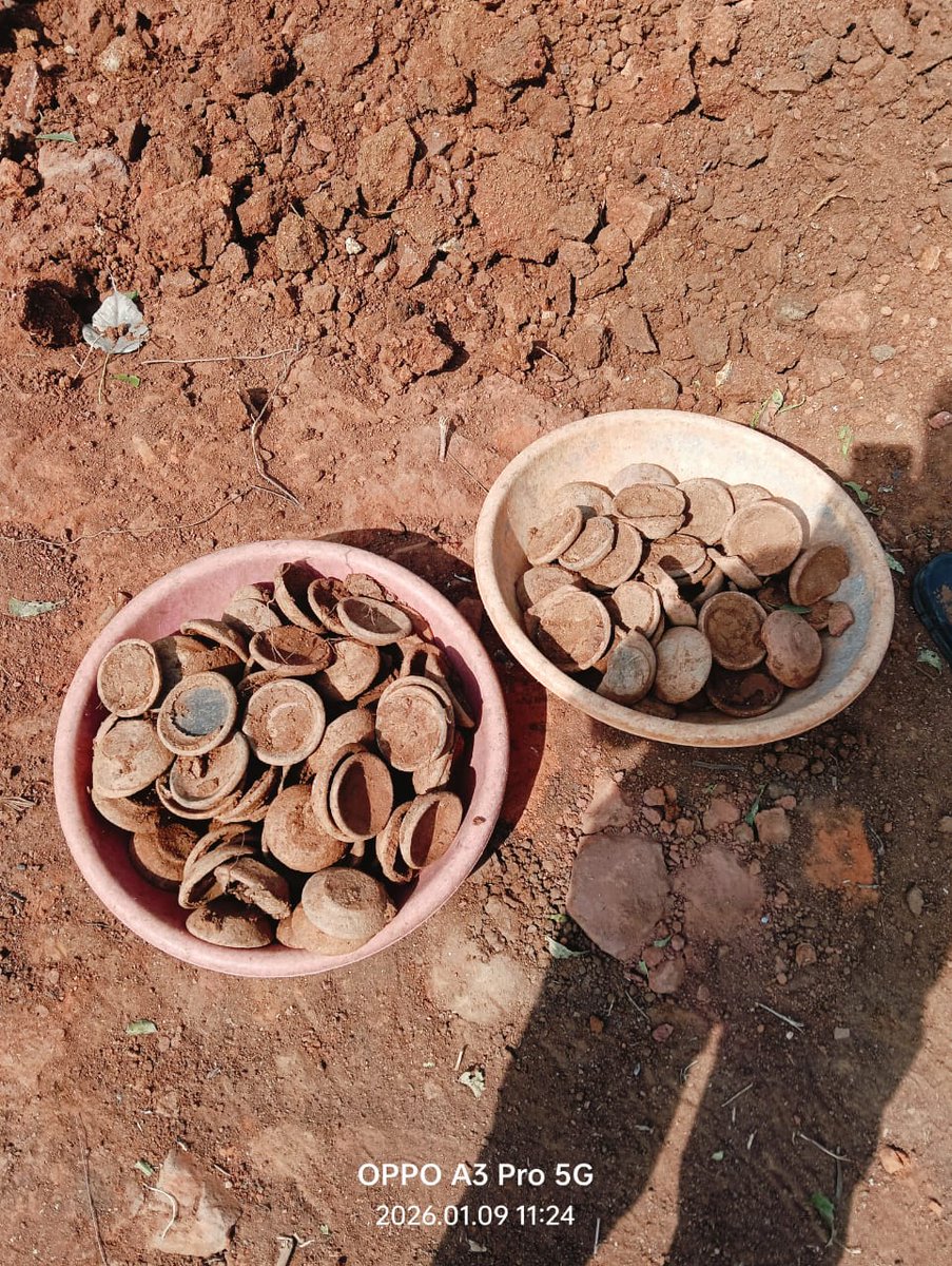 *Terracotta lamps are found in the excavations at Nelakondapalli Buddhist site, #Khammam district, #Telangana.