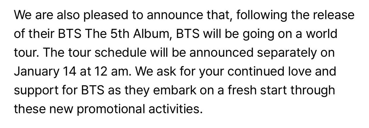 frodoeilts's tweet image. BTS The 5th Album, BTS will be going on a world tour.

13 ม.ค. เวลา 22:00 น. 
รอๆๆๆ ตื่นเต้นๆๆๆ 😊