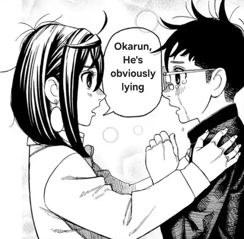 daily_dandadan's tweet image. Okarun live reaction 😔