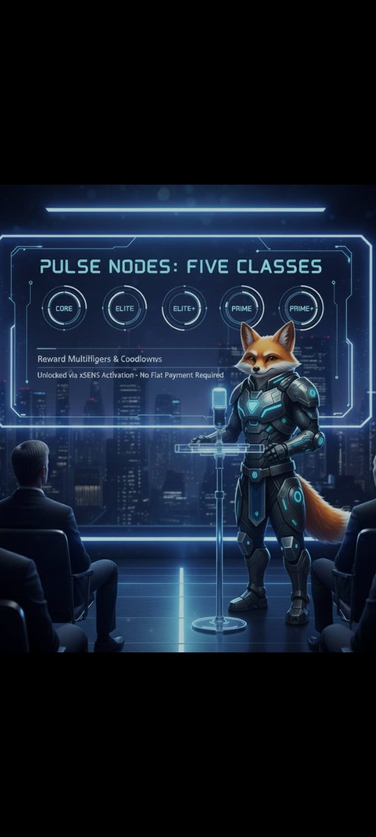 MasLo789107's tweet photo. :🚨 NODE UPDATE 🚨:
Pulse Node is divided into 5 classes (Core ---> Prime+)! 🚀.
Each class provides a different Reward Multiplier & Cooldown.
All can be unlocked by activating xSENS.
And most importantly: FREE 🤫
@PresensNetwork #PulseNode #xSENS https://t.co/yigQoBVPz1