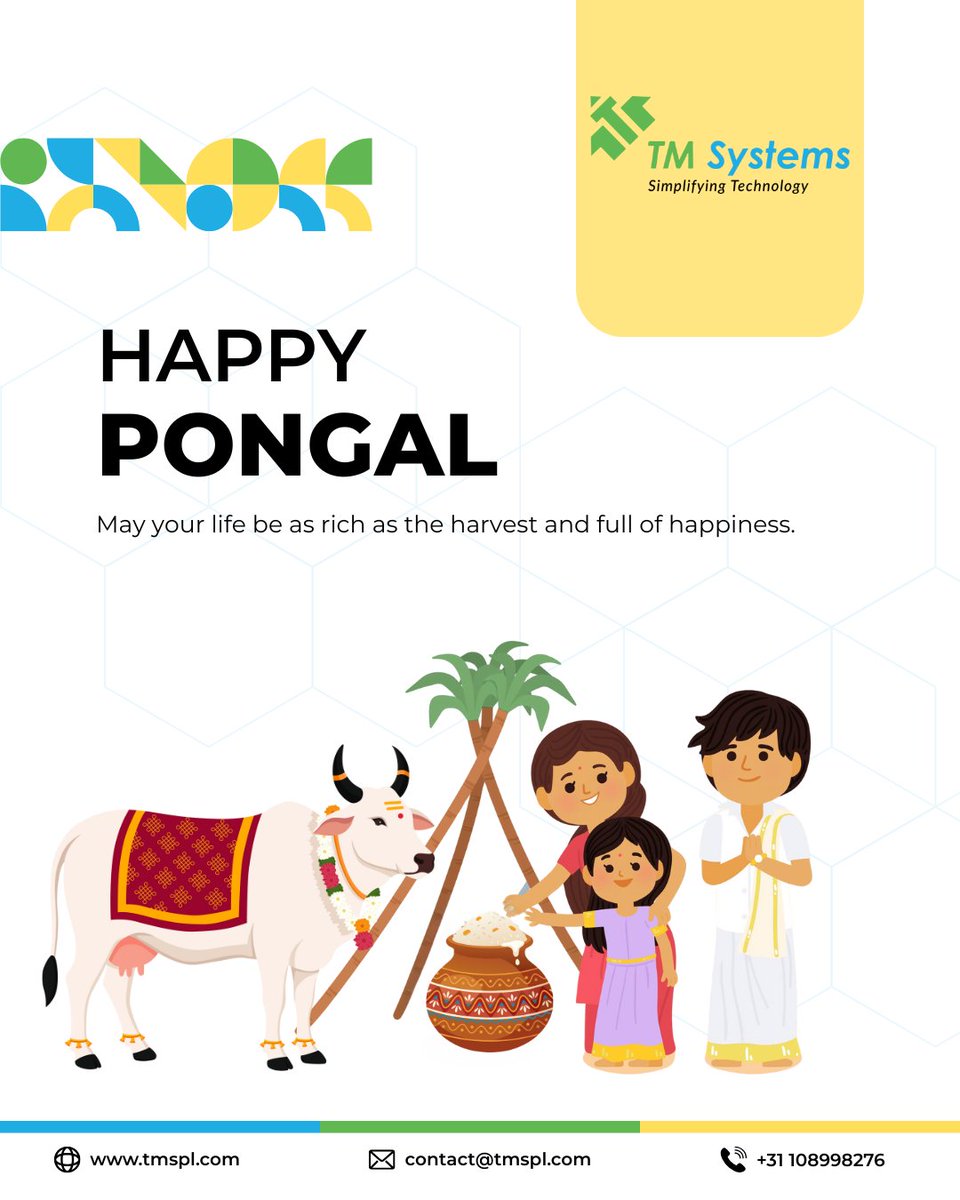 tmsystemsglobal's tweet photo. 🌄 Wishing you a harvest of smiles, success, and prosperity this Pongal! https://t.co/TVYD5W0i13