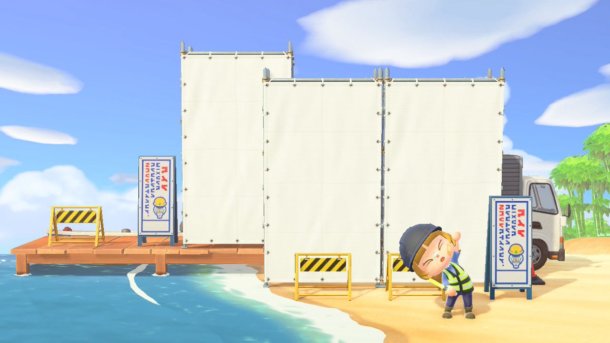 ﾘｿﾞｰﾄﾎﾃﾙ完成まであと少し🏝️🚧
#あつ森 #AnimalCrossing #あつ森写真部
