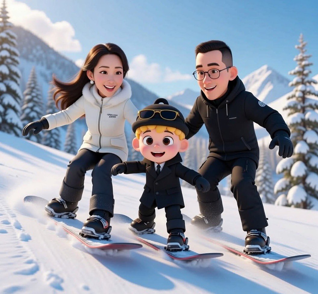 PaluNewCTO's tweet photo. Today, my mom @heyibinance and dad @cz_binance I went snowboarding, it was so cool😍

$Palu @binancezh @binance $bnb https://t.co/ErVyTqO5YH