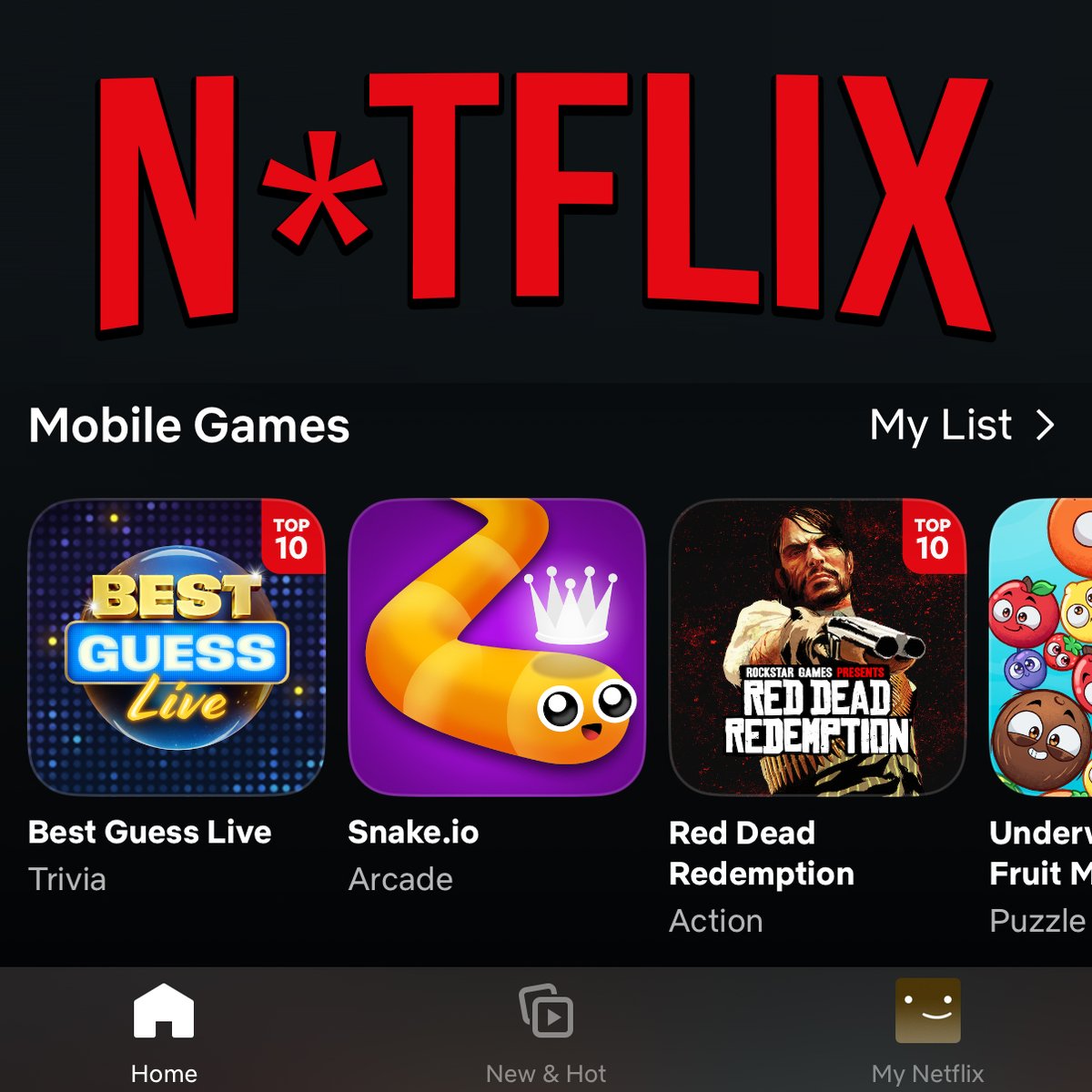 Is that your flagship game or something, @Netflix? It pops up almost every time I open the N*tflix app on iOS and Android! You sure promote it a lot! You must be very proud of it! I'm curious, what inspired its logo design?