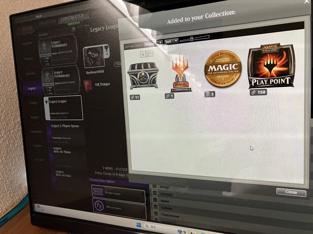 昼活レガシーリーグ。
URコーリで5-0✌️🏆4つ目☺️☺️☺️