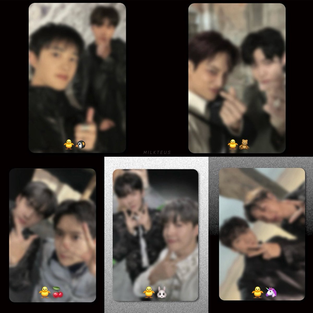 unit photocards from exo's 'reverxe' album featuring sehun & the