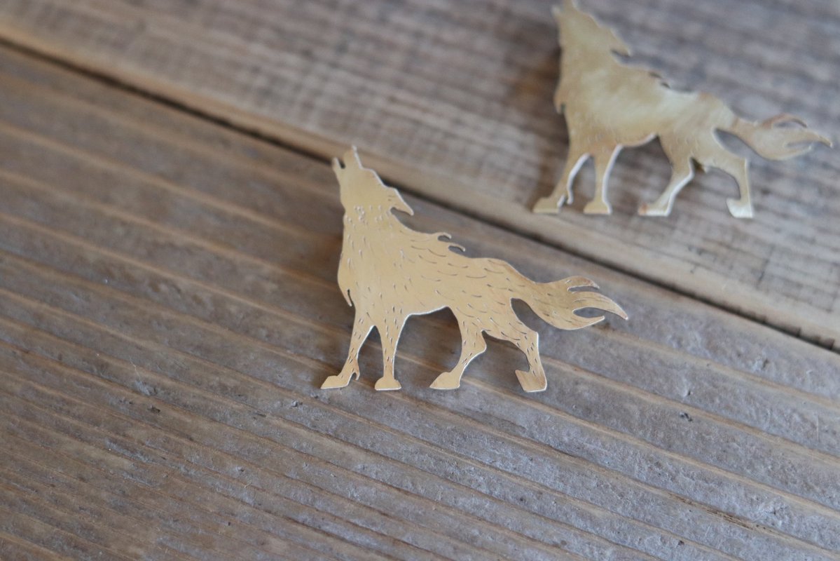 専用！クロヌマタカトシ　作品　オオカミ　ブローチ 専用！クロヌマタカトシ 作品 オオカミ ブローチ 専用！クロヌマ