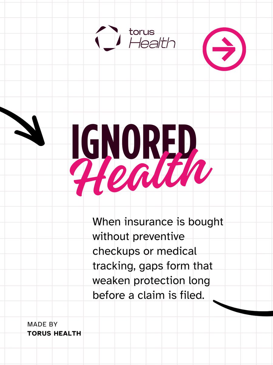 HealthTorus's tweet image. Why does insurance fail exactly when you need it?

• Paper coverage looks strong until admission time
• Missing reports = weak claims
• No preventive tests = no continuity
• No history = no approval
Insurance protects only when your health data supports it.
#InsuranceTruth