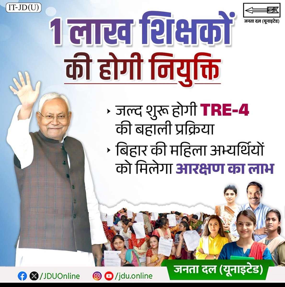 जल्द से जल्द tre4 relese करो ,साल भर से जुमलेबाजी चल रही है ,नौकरी के नाम पर वोट ले लेते है फिर सो जाते है।।।
<a href="/officialbseb/">Bihar School Examination Board</a>
<a href="/BJP4Bihar/">BJP Bihar</a>
<a href="/NitishKumar/">Nitish Kumar</a>
#ReleaseTRE4_120K