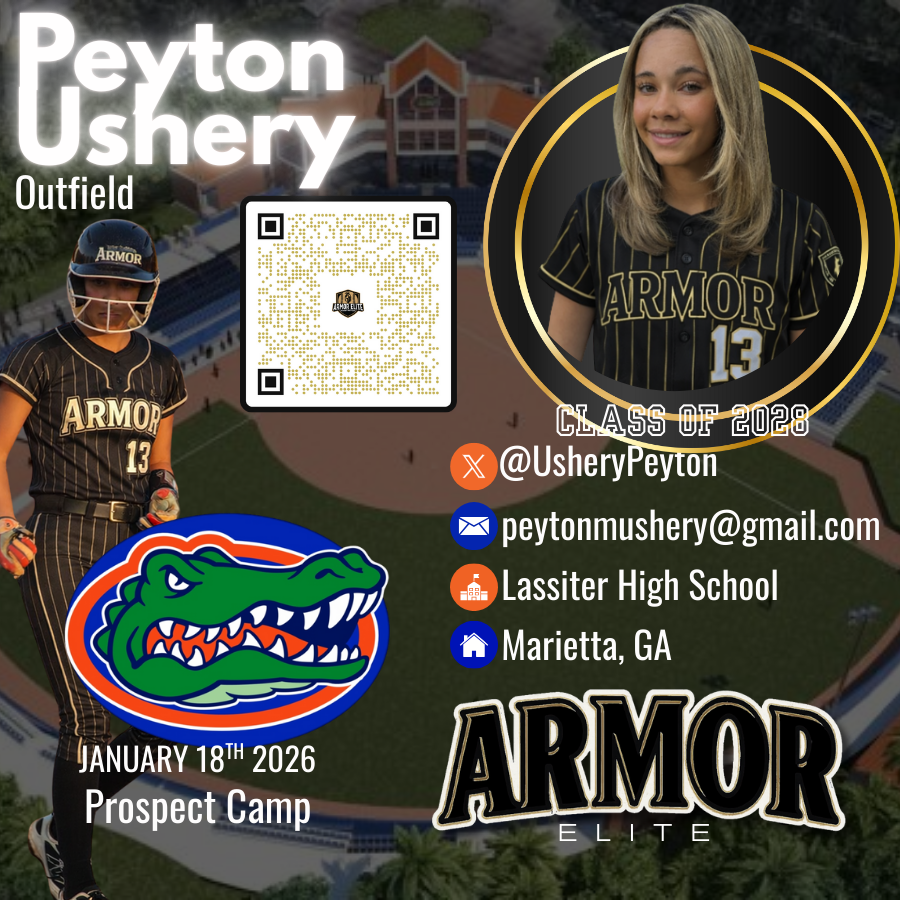armoreliteoneal's tweet photo. Back where she feels right at home.
@UsheryPeyton is headed back to one of her favorite stomping grounds @GatorsSB ๐
Some players chase the heatโฆ others thrive in it.
Work mode: ON.
Letโs go, Payday๐ชโ๏ธ
#CampSeason #BuiltInArmor #ArmorUp https://t.co/8QlgvsMLW4