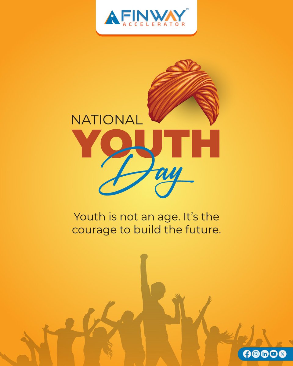 Finwayaccel's tweet photo. Warm wishes on National Youth Day from Finway Accelerator 🚀
To the young minds shaping ideas, taking risks, and building the future, your courage and curiosity drive tomorrow’s progress ✨
.
.
.
.
#StartupIndia #PitchYourStartup #InvestorReady #StartupFunding #EntrepreneurLife https://t.co/xMBN7Jk5ZJ