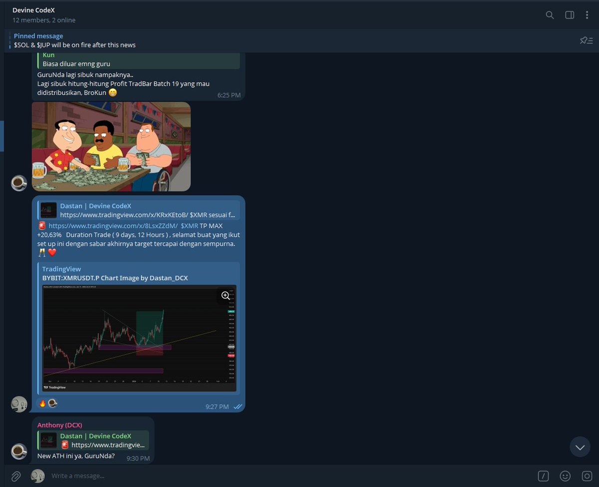 DevineCodeX's tweet image. $XMR berhasil diamankan dalam kondisi profit bukan sekadar teori, tapi eksekusi nyata.

🚀 Kalau kamu masih ragu, berarti kamu belum ada di lingkaran yang tepat.
📈 Di luar sana banyak yang masih floating, di VIP kita sudah take profit.

$XMR #DCX4trade
