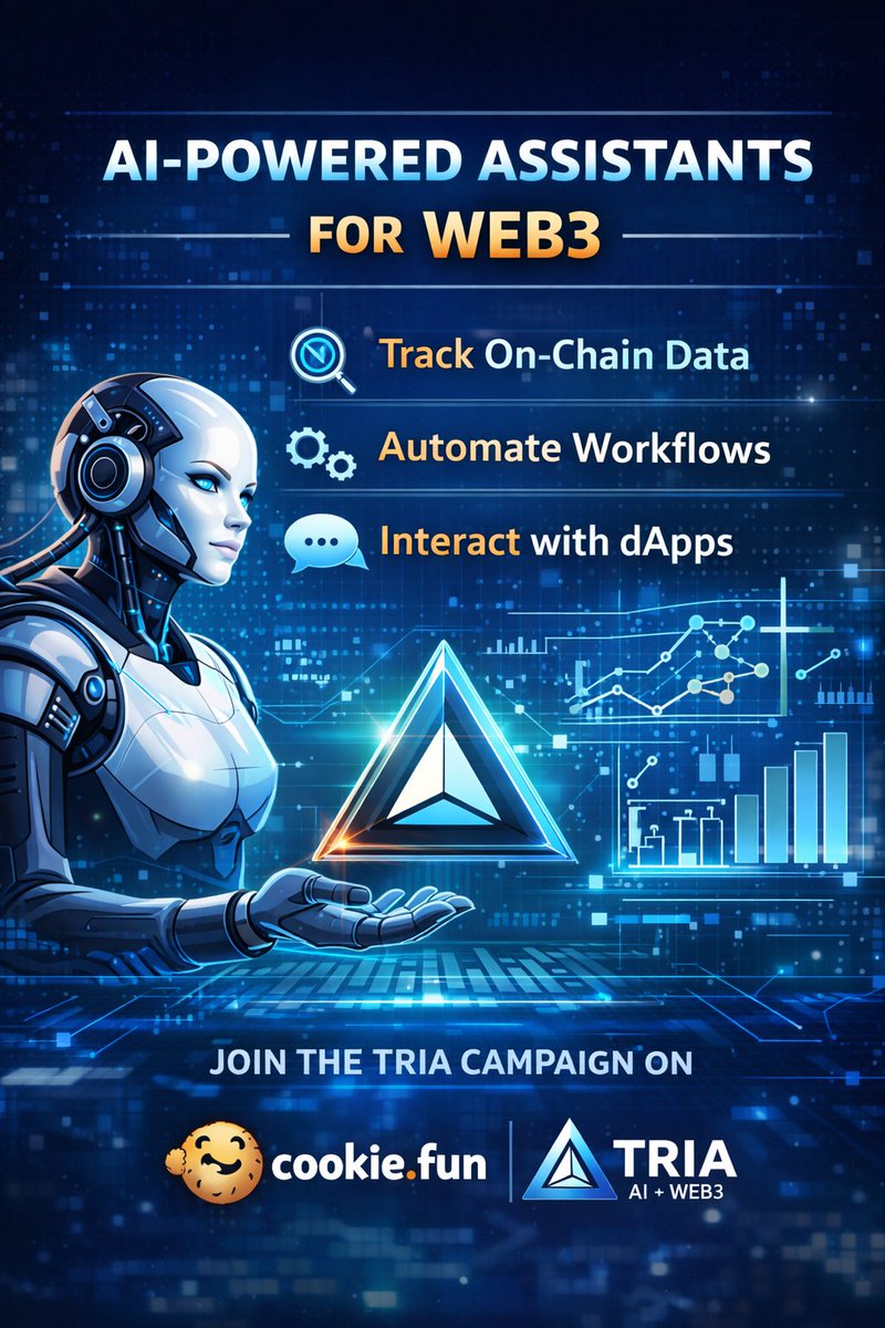 amidawork's tweet photo. Trying out the TRIA campaign on @cookiedotfun
TRIA brings AI-powered assistants to Web3, helping users track on-chain data, automate workflows, and interact with dApps more efficiently.
A practical step toward smarter decentralized apps.
@useTria #cookiefun #AIAgents #Web3 https://t.co/uYhmGRx6gU