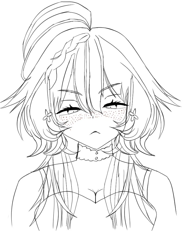 Sunday drawing done! I drew my friend <a href="/lunaskari/">Kari</a> for today's and tmrw will be another friend. I will likely come back when I am satisfied with my drawing skills and do a daily coloring thing too later down the line.