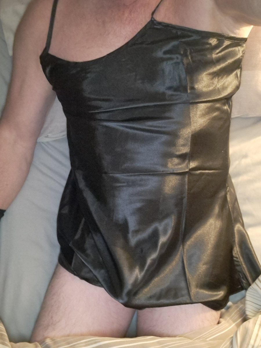 Glad it's warmer for this satin number 🥶