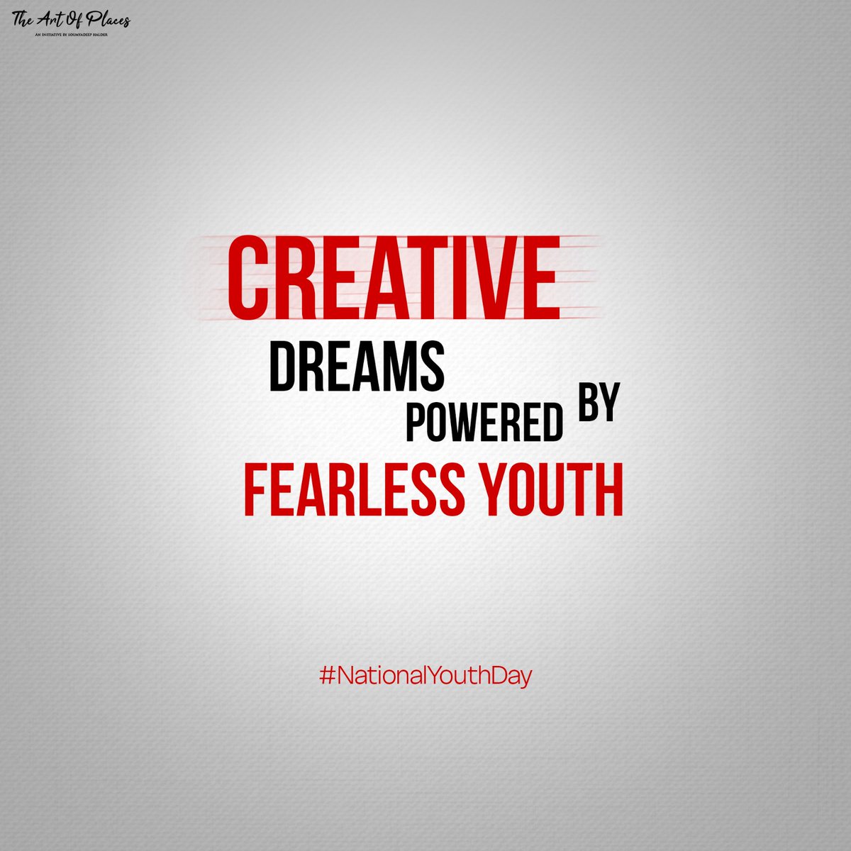 soumyadeephald's tweet image. Creative dreams take flight when fearless youth lead the way.
Celebrating passion, courage, and the power to shape tomorrow. ✨🔥

#NationalYouthDay #FearlessYouth #CreativeDreams #YouthPower #FutureLeaders #InspiredIndia #ArtOfPlaces #DreamCreateLead