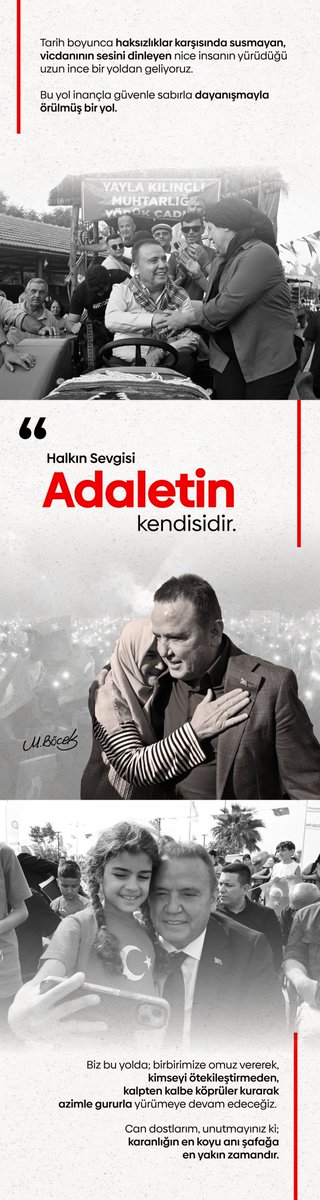 Can dostlarım, unutmayınız ki; karanlığın en koyu anı şafağa en yakın zamandır.

Halkın sevgisi adaletin kendisidir.