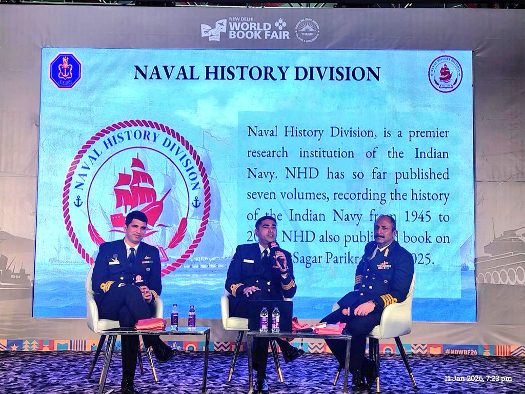 #IndianNavy's Naval History Division, on the second day of NDWBF 26 ...