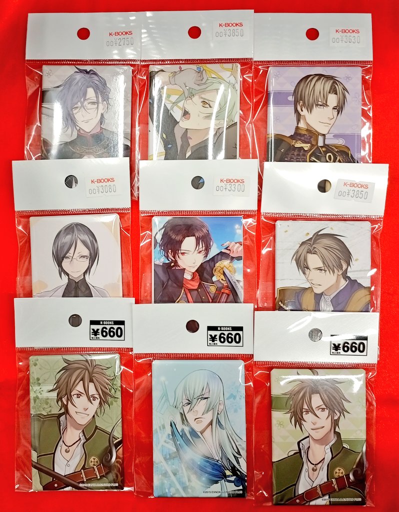 入荷情報】 刀剣乱舞 スクエア缶バッジ へし切長谷部 極 膝丸 絵巻