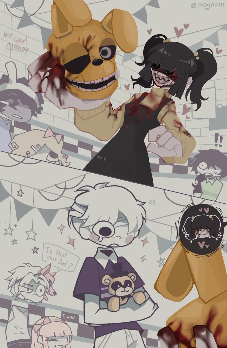 “  A gift for me? Thank you Cassidy! ” ☺️

#FPExFNAF 
#fpeAU 
#FNAF 
#fundamentalpapereducation