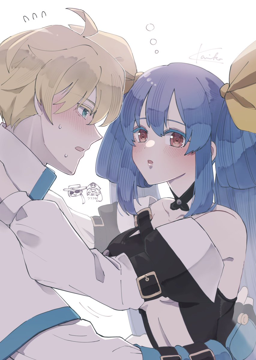 ディズィー(ギルティ・ギア) ,カイ=キスク 「「カイさん……すき」 「…!!」 何だかマタタビみたいなのにあてられちゃったトロ」|かにこ@イラストのイラスト