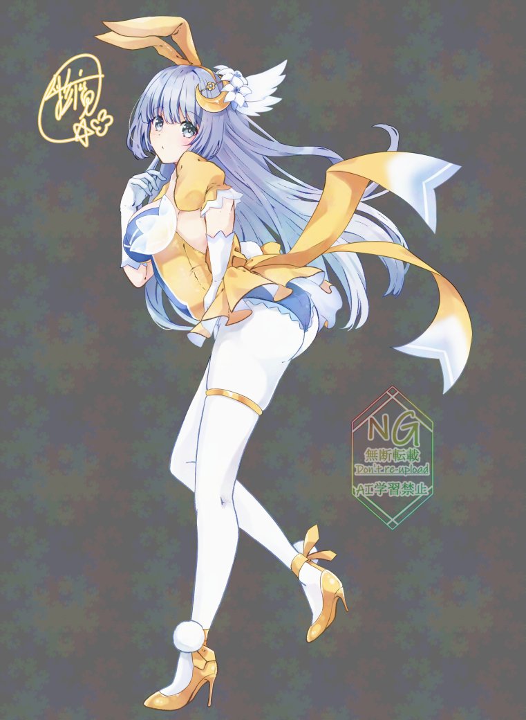 「デアラ過去絵(修正 美九バニーを加筆修正」|星華　彩二魔＠100日チャレンジ中のイラスト